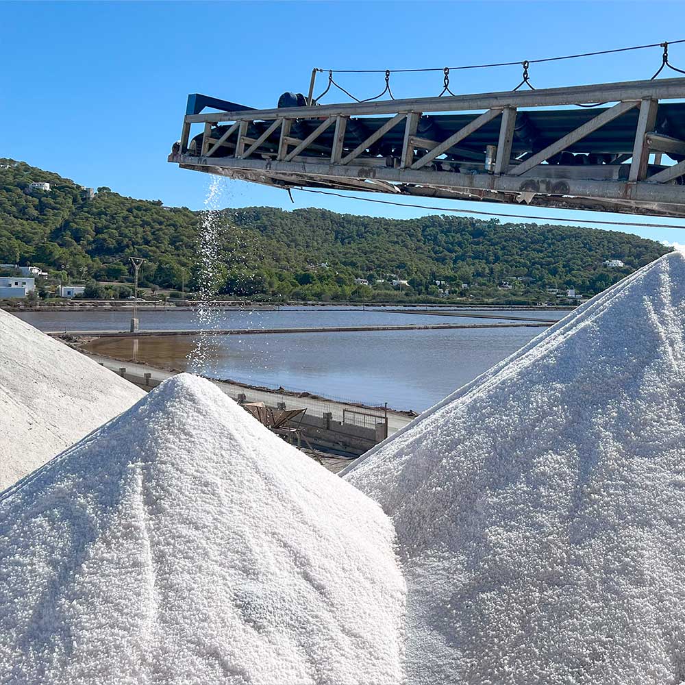 Sea salt mountains at Salinera Española