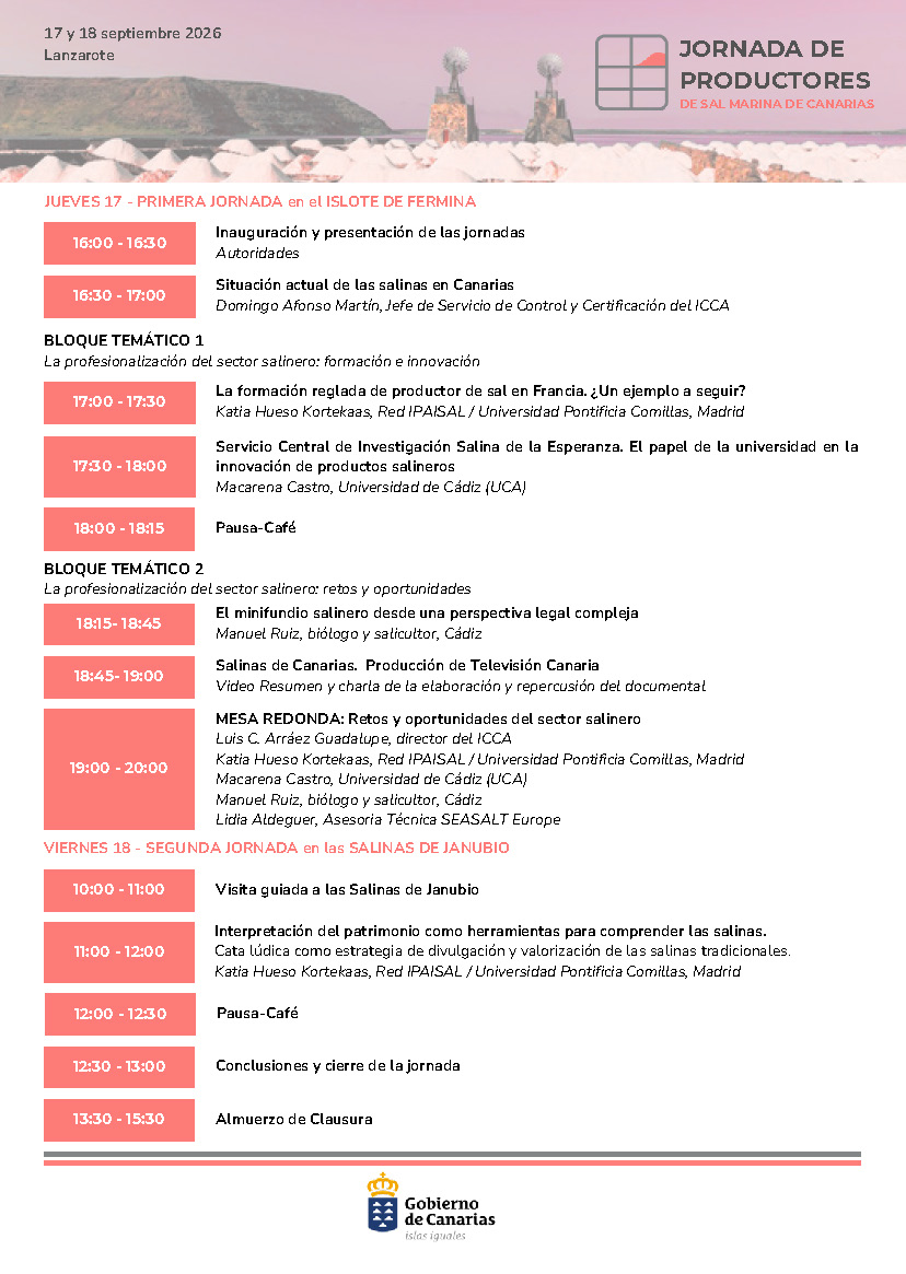 Canary Islands Sea Salt Producers Conference